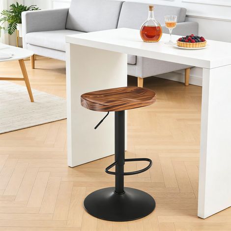 Chaise de bar rustique style moderne, tabouret haut de comptoir, chaise de petit-déjeuner (un seul tabouret inclus) (1/5)