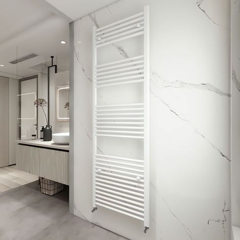 Acezanble Straight White Heated Towel Rail Radiator 1800 x 600 mm (1/4)