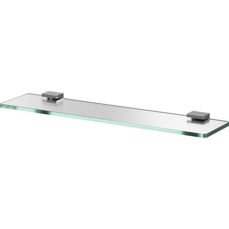 Taurus Polished Chrome and Glass Wall Mounted Vanity Shelf (1/5)