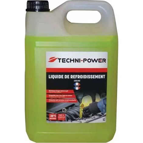 Liquide de refroidissement permanent jaune - 35°C - Techni-Power - 5 Litres