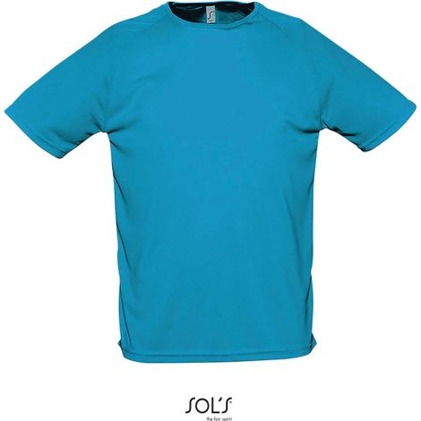 Camiseta Hombre Manga Raglán SOL'S SPORTY XL Aqua