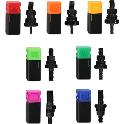 EASYCOMFORT Kit 7 têtes de rechange pour riveteuse à main M3 M4 M5 M6 M8 M10 M12 - Accessoires de rivetage universels (1/5)