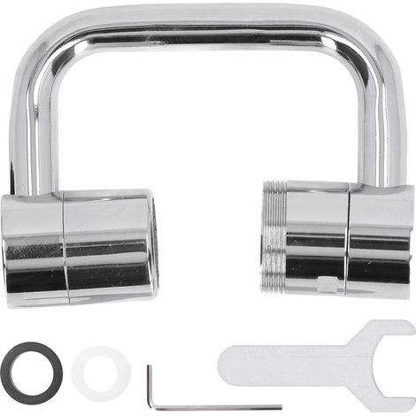 Prolongateur de Robinet en Cuivre Inoxydable ABS, Diamètre Intérieur 22mm, Rotation 1080 Degrés, Adaptateur de Robinet Rotatif (1/5)