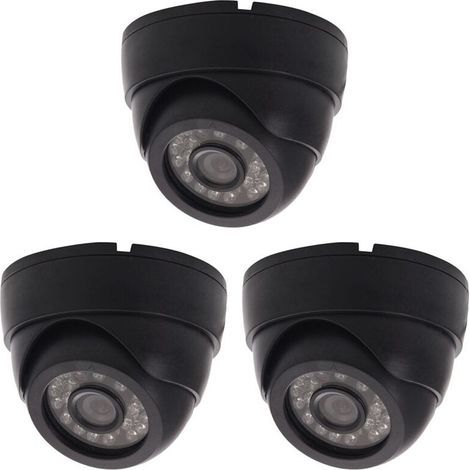 3X Caméra CCTV HD 800TVL Caméra Dôme de Sécurité Extérieure (1/4)