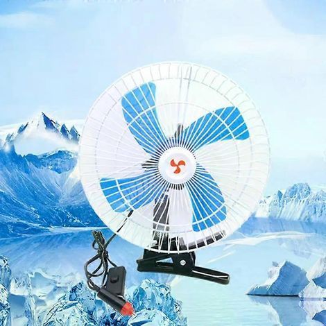 HONORNIC - Ventilateur électrique portable 10" DC12V pour voiture avec pince, pour un rafraîchissement d'air estival et un fonctionnement silencieux. Accessoires pour ventilateur de voiture. (1/4)