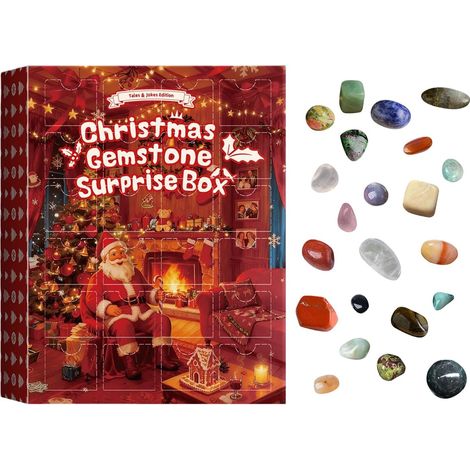 Calendrier Compte À Rebours 24 Jours De Pierres Naturelles Pour Les Fêtes Avent De Noël Pour Pour Thanksgiving Anniversaire Fête Bureaux Maison Chambre Bureau École (1/5)