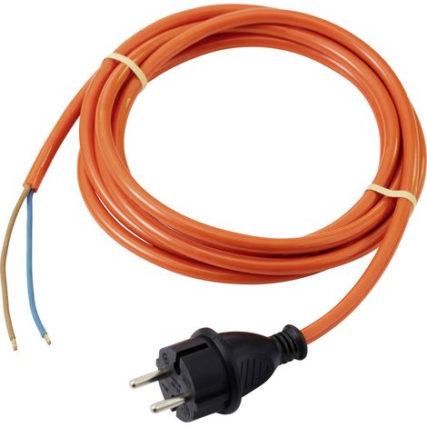 Sygonix SY-7486026 Strom Anschlusskabel Orange 5.00 m (1/2)