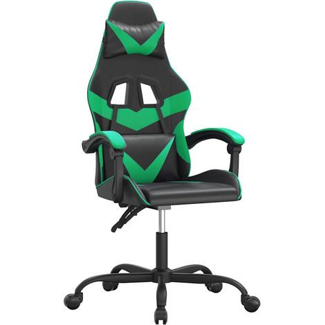 Maison Exclusive - Sedia da Gaming Nera e Verde in Similpelle (1/5)