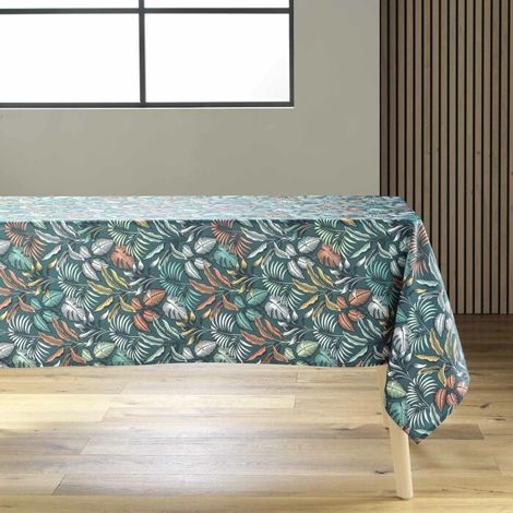 Nappe rectangle 145 x 240 cm polyester imprime stylis Bleu (1/4)