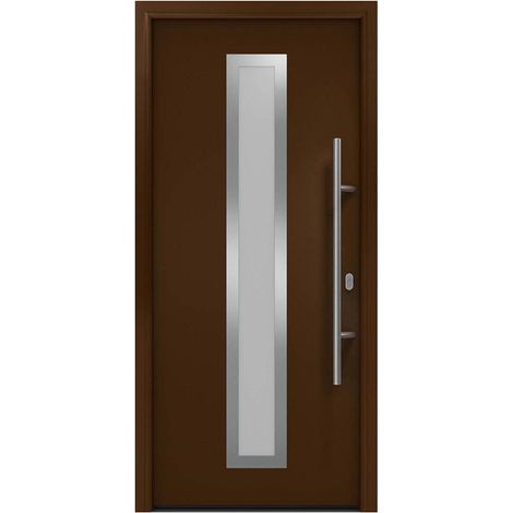 Hörmann Ecostar Haustür "ISOPRO IP 700S", terrabraun (RAL 8028), 110 x 210 cm (B x H), DIN Rechts