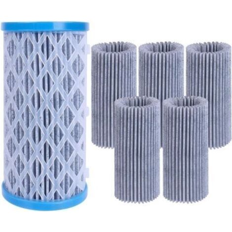 Paquete de 5 cartuchos de filtro tipo A/C para piscinas elevadas, diseñados para una filtración eficiente y de uso reutilizable para facilitar el mantenimiento de la piscina. (1/5)