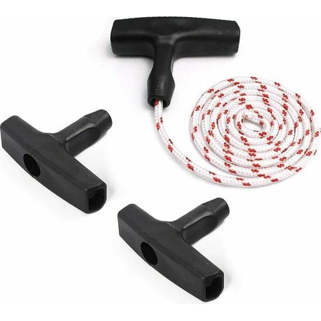 Poignée de démarreur Tondeuse à Gazon Corde de Démarrage à Rappel avec 3 Pièces Poignée de Démarrage Accessoires de Tondeuse à Cordon pour La Plupart Des Tondeuses à Gazon - (1/5)