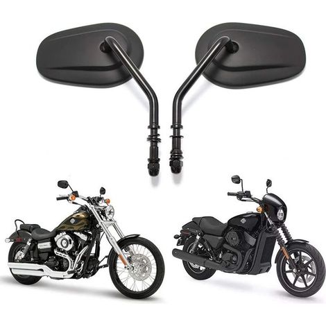 Par de espejos retrovisores para motocicleta de 8 mm con un ángulo de visión muy amplio, espejos completos, sin puntos ciegos, con un campo de visión muy amplio. (1/5)