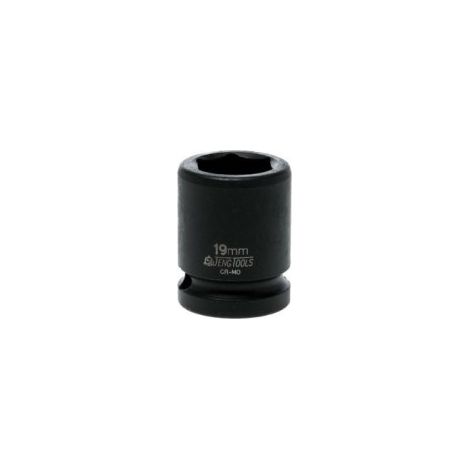 Llave de Vaso de Impacto Hexagonal 1/2' de                 Tamaño 19 mm D1 28.5 mm D2 30.0 mm L 38.0 mm (1/2)