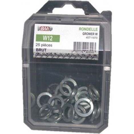 Rondelle autobloquante GROWER Série W Zingué - 8 mm en Coque de 100 pièces - BIVI