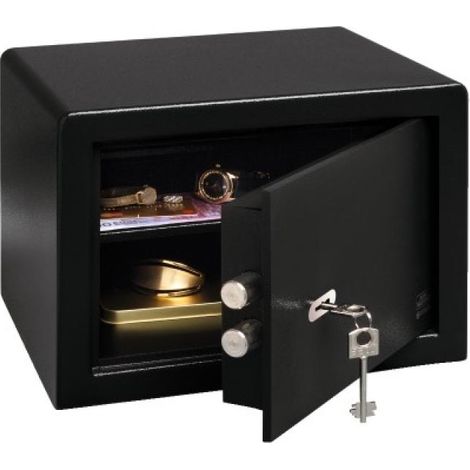 Coffre-fort à double paroi avec serrure à double panneton – Fixation murale et au sol – H180 x L280 x P200 mm – Poids 7.5 kg – 24840 – Burg Wachter (1/4)