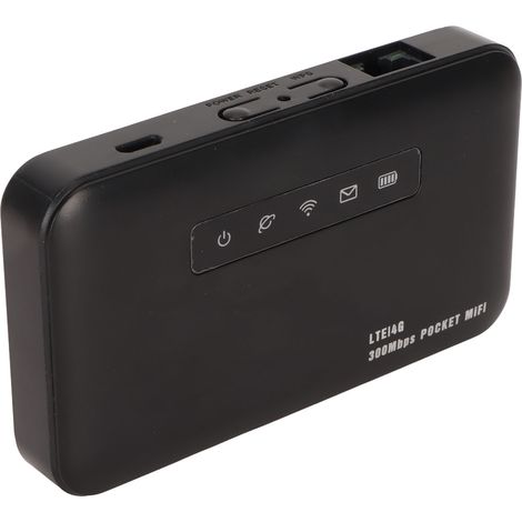 Routeur WiFi 4G 300 Mbps, emplacement pour carte micro SIM, compatible avec 8 utilisateurs, WPA/WPA2, batterie 2600 mAh, point d'accès WiFi mobile pour le bureau, les voyages et la maison. (1/5)