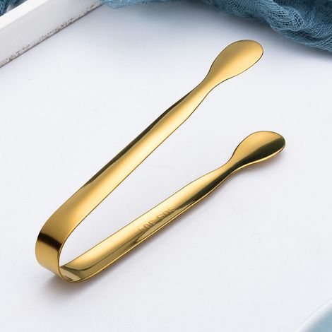 Ensemble de 8 pinces de cuisine, petite vaisselle pour dîner entre amis, pinces de table en acier inoxydable, idéales pour le café et les en-cas. (1/5)