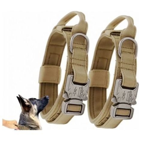 Stück taktische Hundehalsbänder, personalisiertes Hundehalsband, verstellbares Trainingshalsband für mittelgroße und große Hunde-XL FLITI