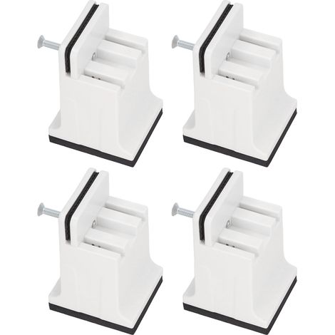 verstellbare Möbelkissen mit Feststellschrauben, Gummifüße für Bett und Sofa, robust, weiß (1/5)