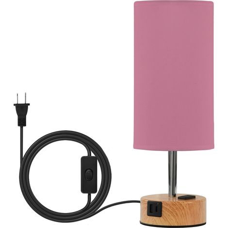 Yuiboo Petite lampe de table rouge violet pâle pour chambre à (1/5)