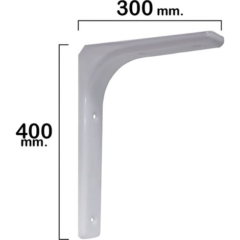 Palomilla Reforzada Blanca   400x300 mm.