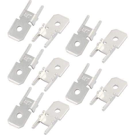 10Pcs 6,3 mm Breite homme isolé Platine à sertir Stecker befestigen (1/2)