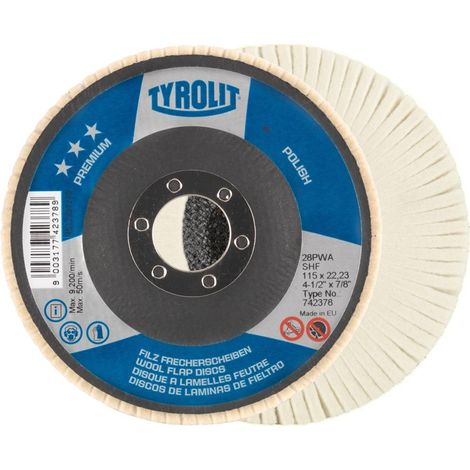 TYROLIT Filzlamellenscheibe 125mm, aufrecht stehende Filzlamellen Tyrolit (1/4)