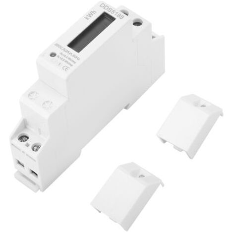 Compteur électrique numérique LCD 220 V DDS5188 sur rail DIN 5-25 A pour compteur de kilowattheures (kWh) (1/5)