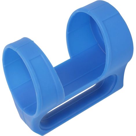 Funda de silicona reutilizable para beber con asa - azul