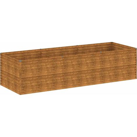 Maison Exclusive - Fioriera Rialzata da Giardino 290x100x69 cm in Acciaio Corten (1/5)