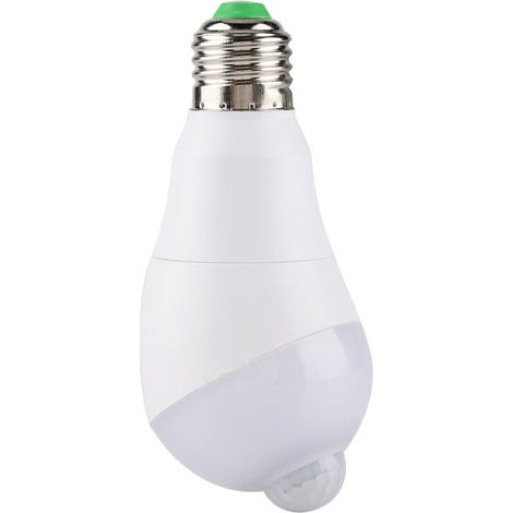 LED-Lampe mit Bewegungsmelder, 350° drehbarer Erfassungskopf für Flur E27 (kaltweiß, 7W)