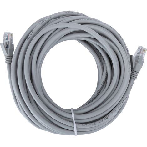 Câble réseau Ethernet Cat5E gris en cuivre sans oxygène 100M RJ45 pour ordinateur, 20 mètres (1/5)