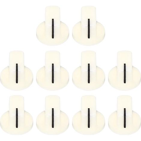 10 manopole effetto color crema per chitarre, inserti in plastica, 9/16 di pollice, manopole per chitarra elettrica per il controllo del volume di chitarra e basso (1/5)