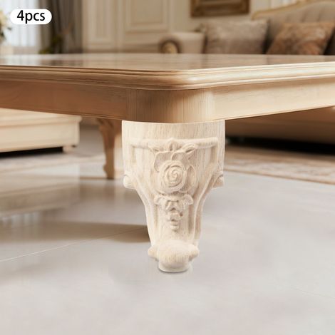 4x Holz Möbelfüße Möbelfuß Schrankfüße Sofafuß Tischbeine Couchfüße Möbelbeine
