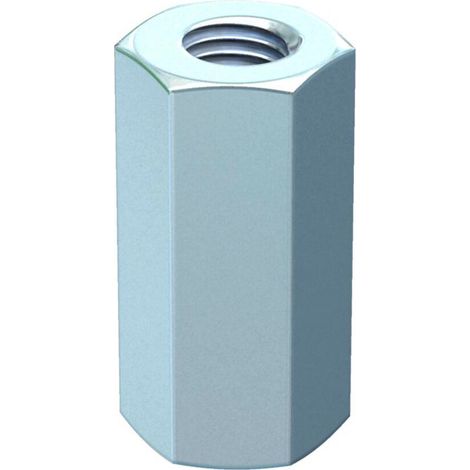 OBO Bettermann Manguito de unión para varilla roscada M10x30mm acero galvanizado, 6410103