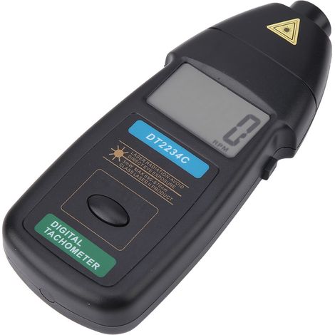 DT2234C Tragbarer digitaler Laser-Drehzahlmesser 2,5–99999 U/min, berührungslose Drehzahlmessung, Drehzahlanzeige (1/4)