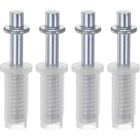 Lot de 4 pivots supérieurs pour porte accordéon, diamètre 6,3 mm, ressort intégré, compatibles épaisseur porte 2,5 à 4,5 cm (1/4)