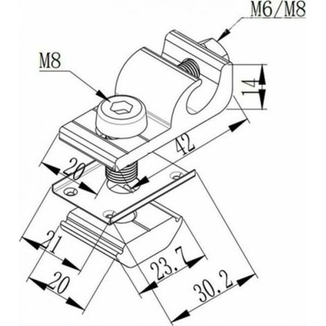 Pinces De Fixation Solaire - Alliage D'aluminium - Pour Panneaux Photovoltaïques - Toit Sol Solaire Voiture - 4 Pièces (1/5)