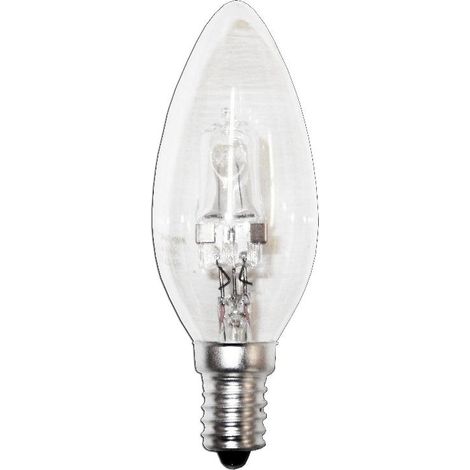 luz dlu lampara halog.vela clara eco30 230v-42w e14 fle6u020