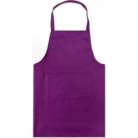 Tablier imperméable sans manches avec poche pour cuisiner et pâtisser, protection contre les éclaboussures de graisse et d'huile, violet (1/5)