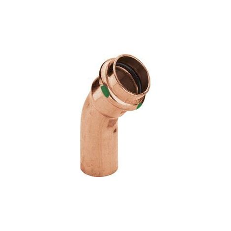 Codo de cobre para crimpado de 45° - Macho Hembra ø16