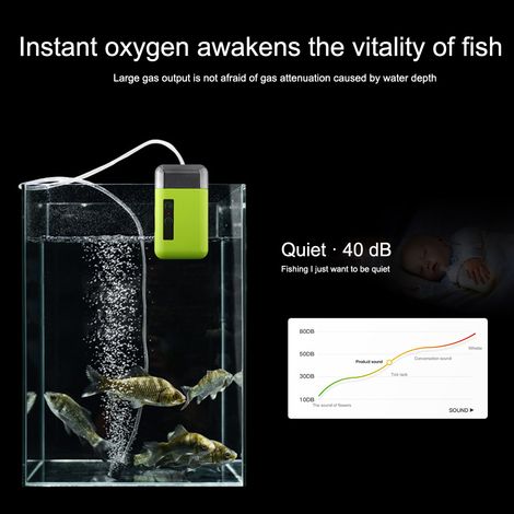 Pompe à eau automatique à capteur intelligent, mini pompe à air rechargeable pour aquarium, pompe multifonctionnelle pour aquarium et pêche en extérieur (1/5)