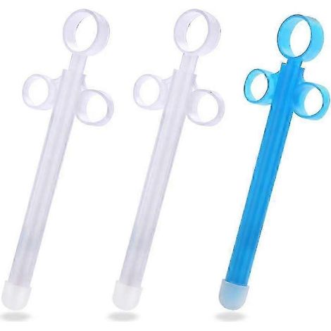 Gleitmittelapplikator mit glatter, abgerundeter Spitze, wiederverwendbar/langlebig/leicht zu reinigen (2er-Pack) – Gut-Blue 2 white (1/5)