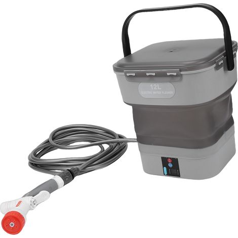 Pulvérisateur à batterie rechargeable, nettoyeur haute pression électrique portable avec réservoir d'eau pliable de 12 L pour la maison, le jardin et la pelouse. (1/5)