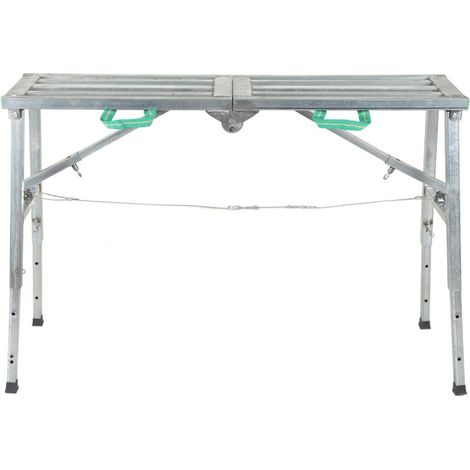 Plate-forme de travail pliante réglable de 60 à 90 cm, échafaudage épais en aluminium, banc d'échelle à cloison sèche (1/5)