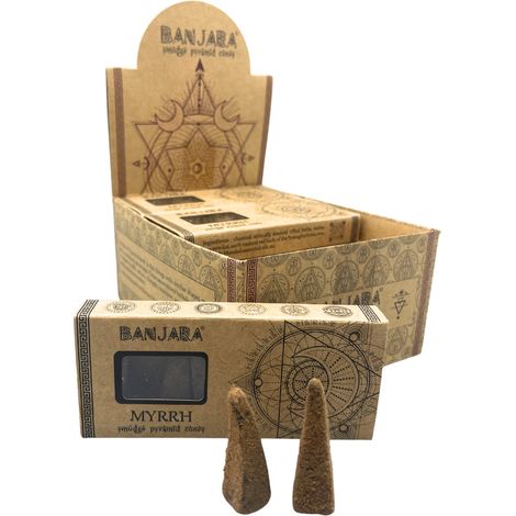 Cônes pyramidaux Banjara Smudge - Myrrhe- Vendu par 1 (1/4)