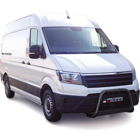 Pare-buffle Avant pour VW Crafter 2017-2026 63 mm en Acier Noir
