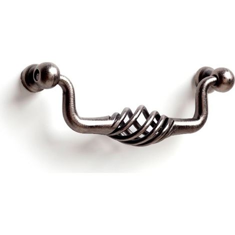 Asa en acero con acabado plata, dimensiones: 115x21x42mm, entrepuntos: 96mm - (1/5)
