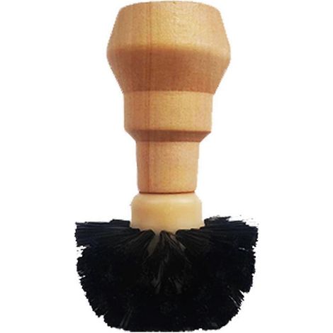Brosse pour porte-filtre de machine à café 51 mm/54 mm, manche en bois, brosse de nettoyage pour bol à café moulu (1/4)